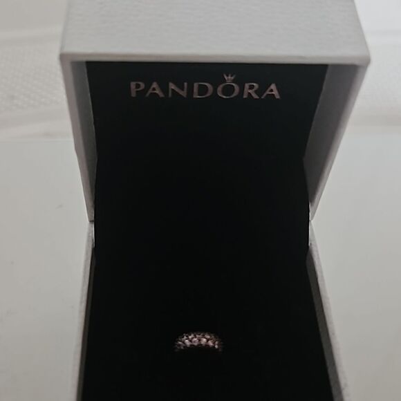 Pandora Authentic Sparkling Pink Spacer Charm With Stones - Picture 15 of 16